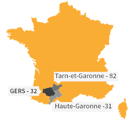 Location in France