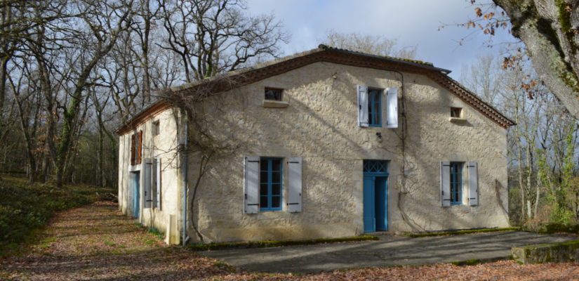 Stone Gasconne house on 2 ha of oaks forest